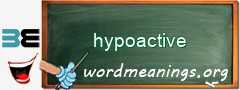 WordMeaning blackboard for hypoactive